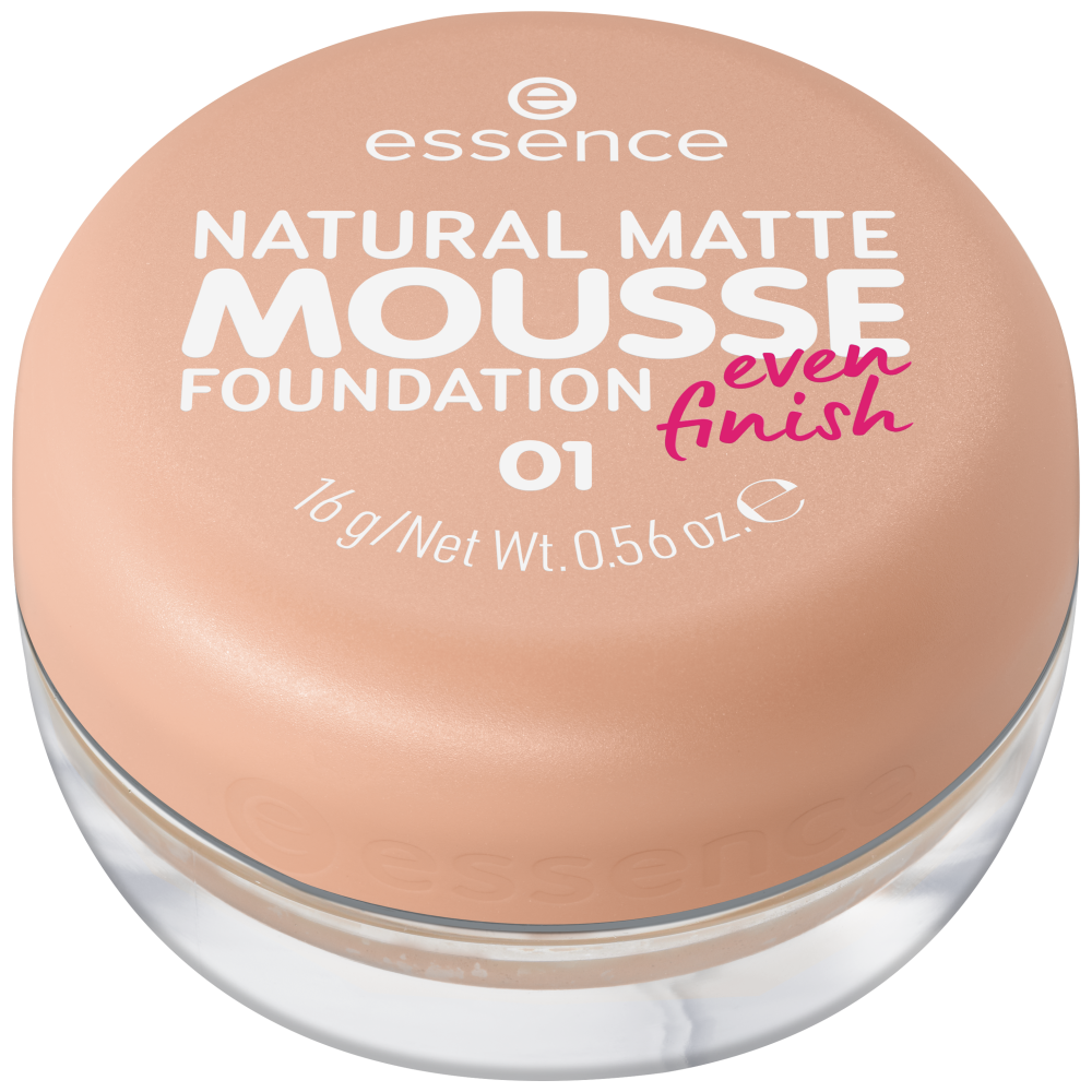 Base Essence Natural Matte Mousse – Cobertura Media y Acabado Mate Natural