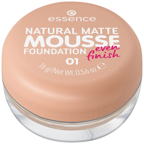 Base Essence Natural Matte Mousse – Cobertura Media y Acabado Mate Natural