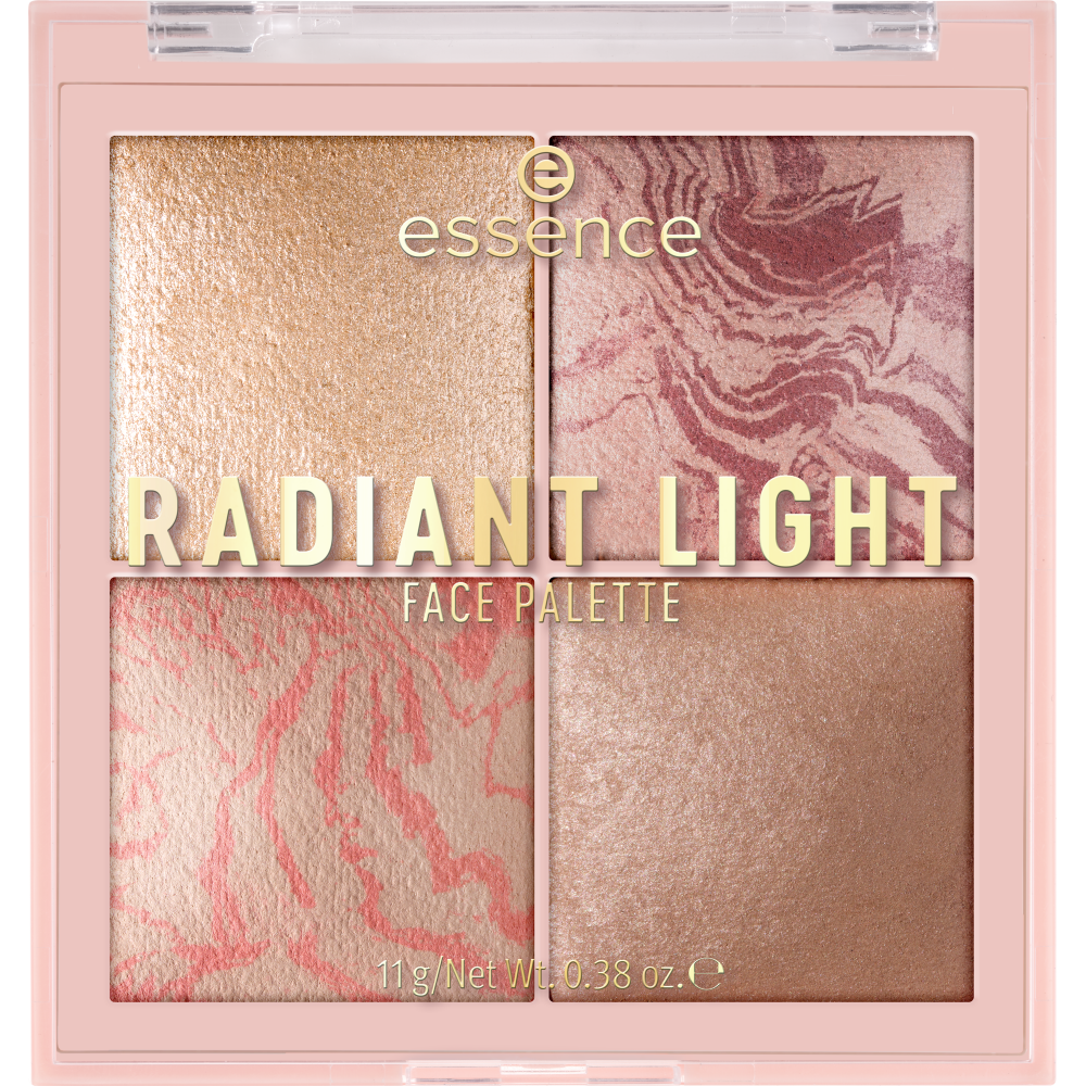 Paleta Facial 4 en 1 Essence Radiant Light – Rubor, Bronceador e Iluminadores