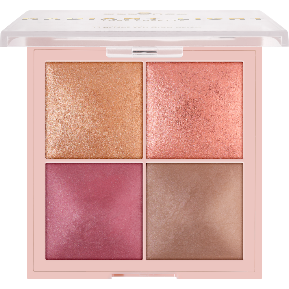 Paleta Facial 4 en 1 Essence Radiant Light – Rubor, Bronceador e Iluminadores