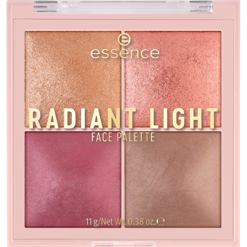 Paleta Facial 4 en 1 Essence Radiant Light – Rubor, Bronceador e Iluminadores