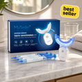 Mysmile Professional LED Teeth Whitening Kit - 10-Minute Treatment with 28X Bulbs and 3 Gel Syringes, Safe for Sensitive Teeth