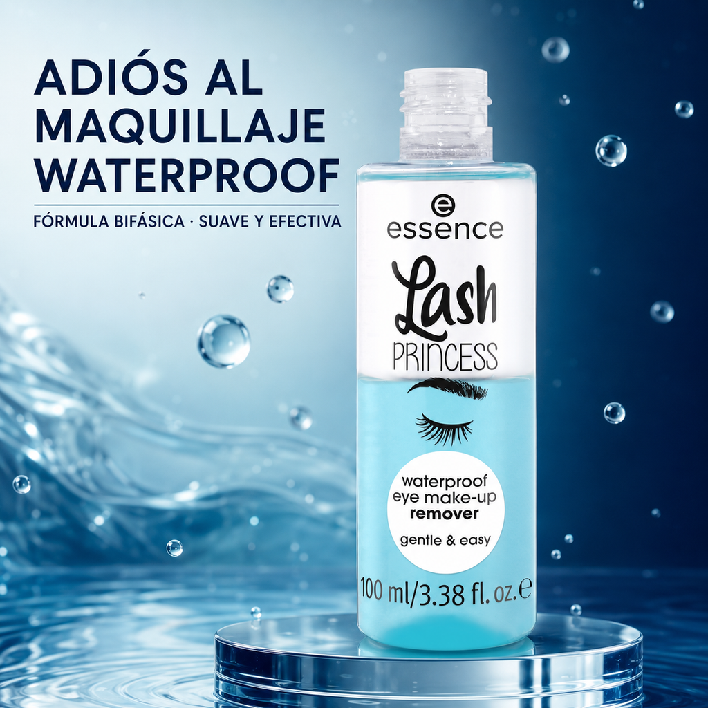 Desmaquillante Bifásico Essence Lash Princess – Elimina Maquillaje Waterproof