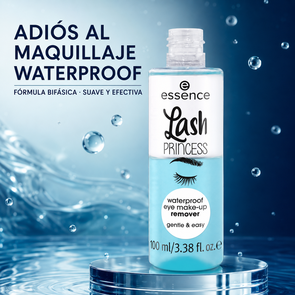 Desmaquillante Bifásico Essence Lash Princess – Elimina Maquillaje Waterproof