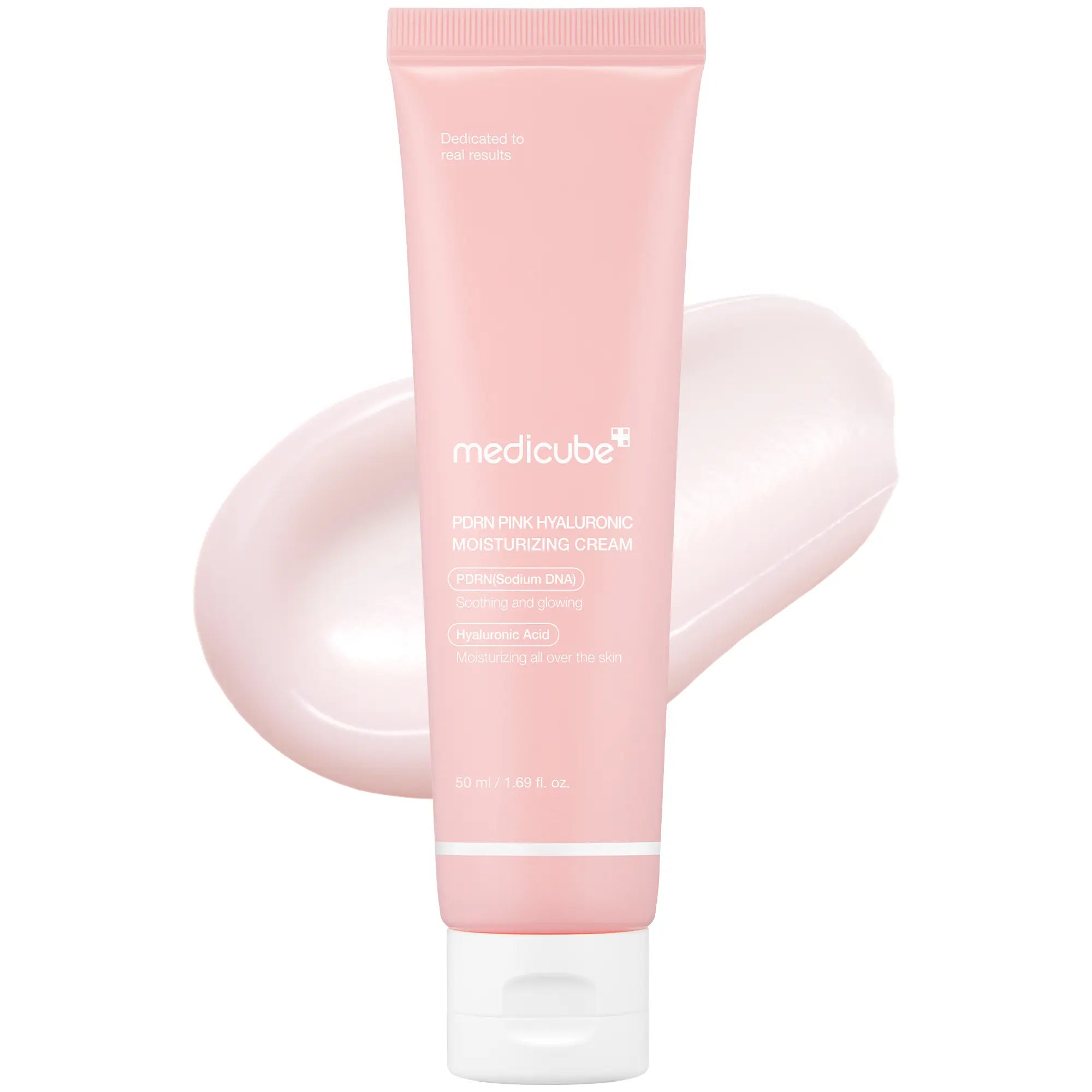 Medicube PDRN Pink Hyaluronic Moisturizing Cream - Soothing Formula with Salmon DNA, Hydrating and Firming Properties for Uneven Skin Tone and Pore Care - Vegan Option in Korean Skincare