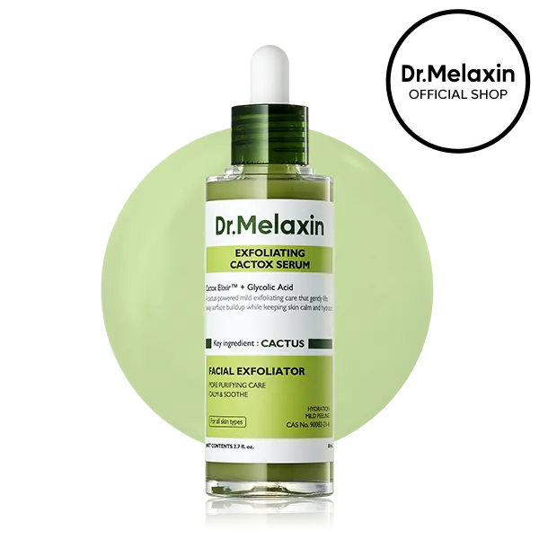 Dr. Melaxin Peel Shot Exfoliating Cactox Serum with AHA & PHA for Enhanced Blackhead and Whitehead Reduction and Pore Tightening