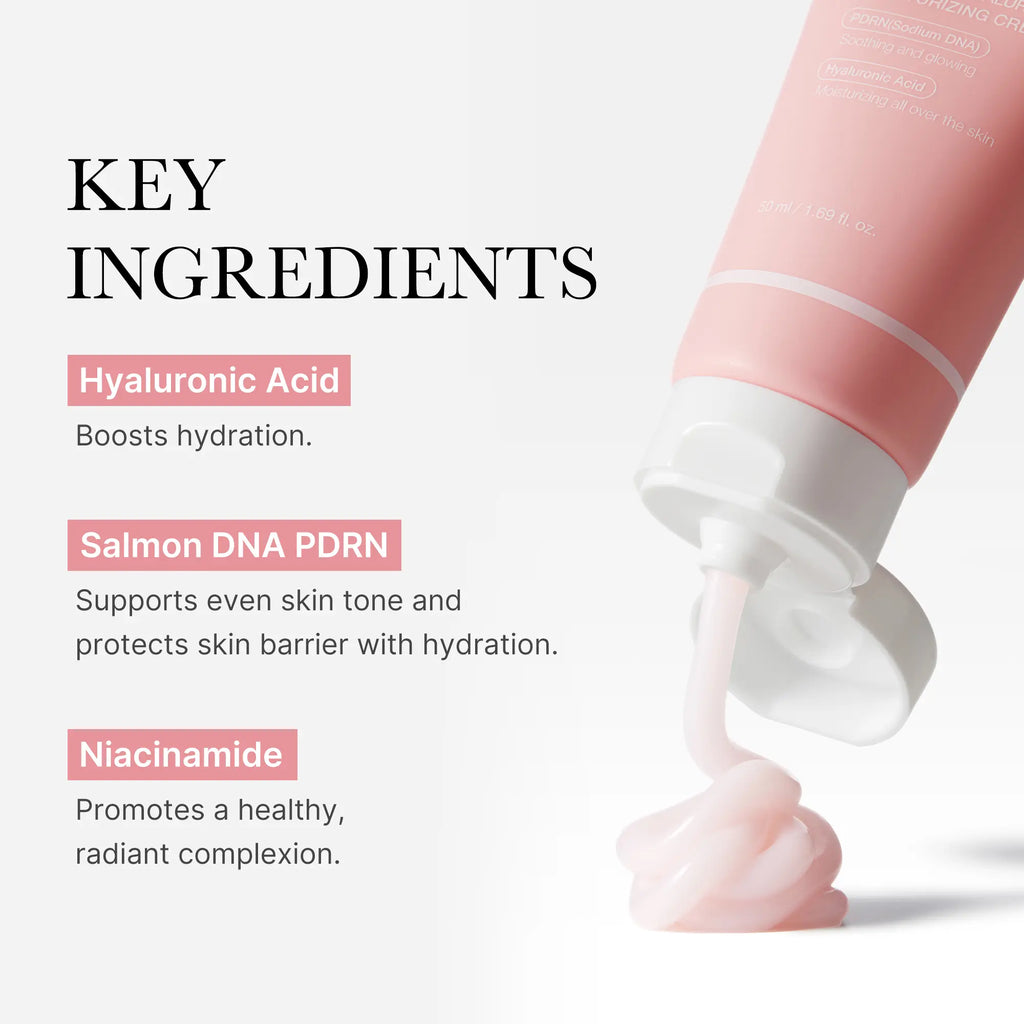 Medicube PDRN Pink Hyaluronic Moisturizing Cream - Soothing Formula with Salmon DNA, Hydrating and Firming Properties for Uneven Skin Tone and Pore Care - Vegan Option in Korean Skincare